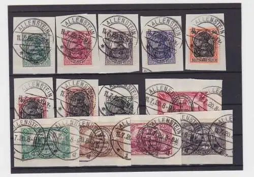 Deutsche Abstimmungsgebiete Allenstein Michel 15-28 gestempelt 13 Werte (151872)