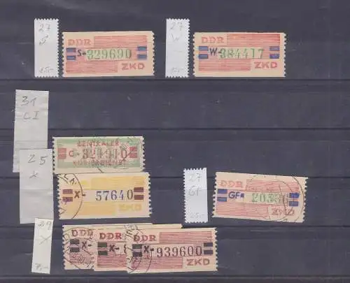 8 x DDR Dienstmarken Zentraler Kurierdienst postfrisch/gestempelt (157880)