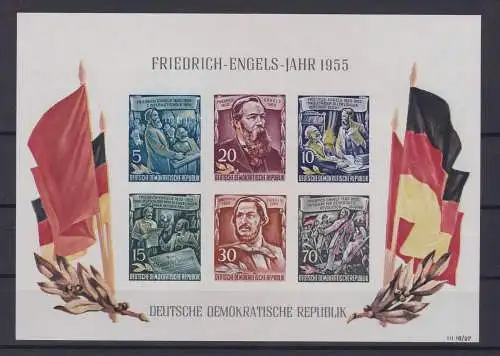 DDR Briefmarken Block 13 (Friedrich Engels) postfrisch ** (131426)