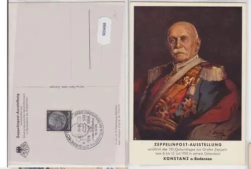 903498 Ak Konstanz am Bodensee Zeppelinpost Ausstellung mit Sonderstempel 1938
