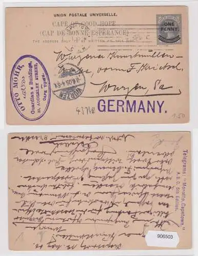 906503 Ganzsachen Postkarte Kap der guten Hoffnung Cape of Good Hope 1906