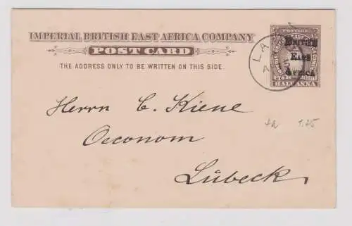 907346 Ganzsachen Postkarte Imperial British East Africa Company Lamu 1896