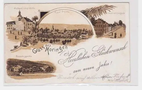 908065 Lithographie Ak Gruss aus Moringen - Herzlichen Glückwunsch z. neuen Jahr