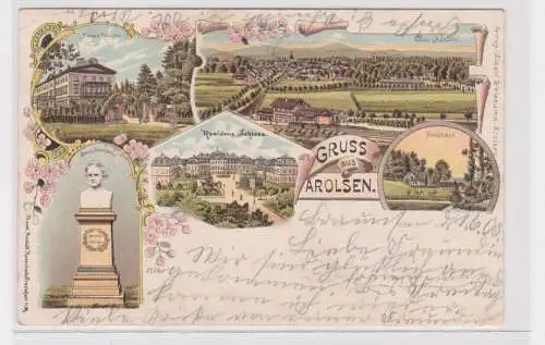 908064 Lithographie Ak Gruss aus Arolsen - Neues Schloss, Residenz-Schloss usw