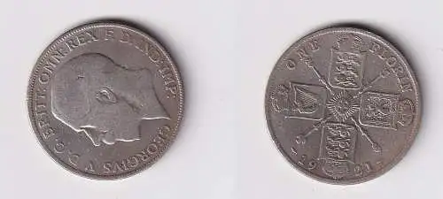 1 Florin Silber Münze Großbritannien 1921 Georg V (141822)