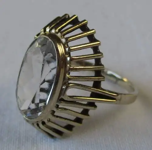 eleganter Damen Ring aus 333er Gold mit farblosem Spinell Edelstein (118799)