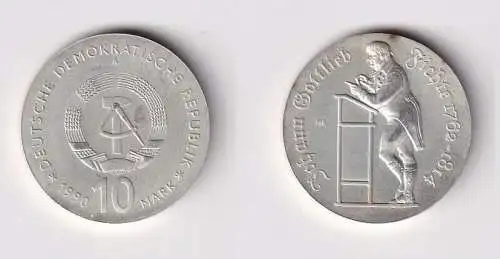 DDR Gedenk Münze 10 Mark 1990 Johann Gottlieb Fichte 1762-1814 (166875)