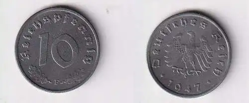 10 Pfennig Zink Münze alliierte Besatzung 1947 F Jäger 375 (167062)