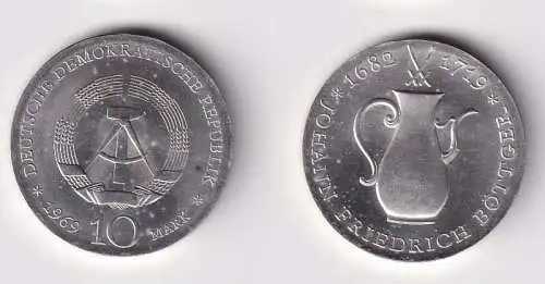 DDR Gedenk Silber Münze 10 Mark Johann Friedrich Böttger 1969 Stgl. (166829)