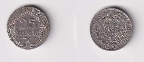 25 Pfennig Nickel Münze Kaiserreich 1910 A ss (166038)