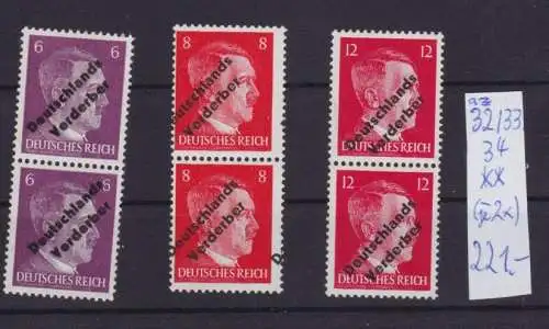 157060 Lokalausgabe Meißen postfrisch ** Mi 32-34 Paare Wert 221 EUR