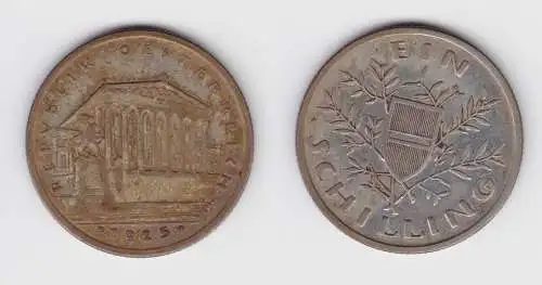 1 Schilling Silber Münze Österreich Parlamentsgebäude 1925 ss+ (154919)