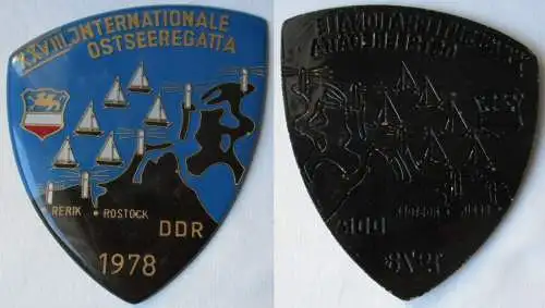 DDR Plakette XXVIII. Internationale Ostseeregatta 1978 Rostock Rerik (118303)