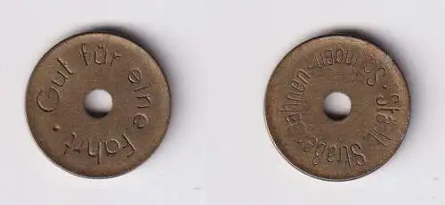 Solingen - Stadt. Strassenbahnen Fahrmarke NOTGELD Gut für eine Fahrt (167057)