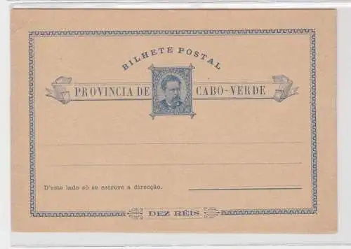 33490 seltene Ganzsachen Postkarte Cabo Verde portugiesische Kolonie um 1900