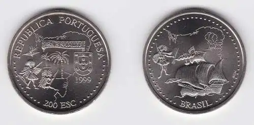 200 Escudos Cu-Ni Münze Portugal 1999 (155850)