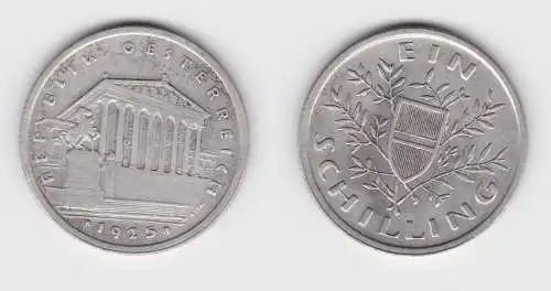 1 Schilling Silber Münze Österreich Parlamentsgebäude 1925 f.vz (154907)