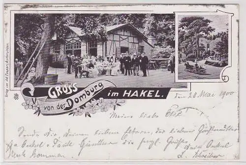 905142 Lithographie Ak Gruss von der Domburg im Hakel 1900
