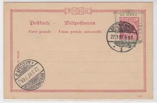 70411 Privat Ganzsachen Postkarte PP10 C3/02 22.März 1897
