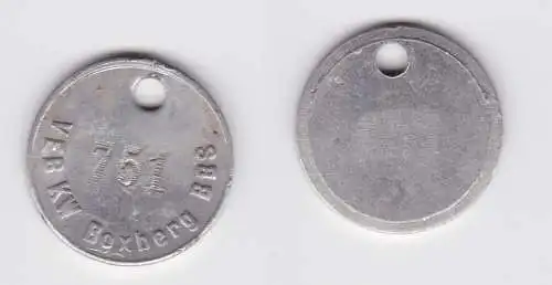 alte Aluminium Wertmarke VEB KW Boxberg BBS  (150342)