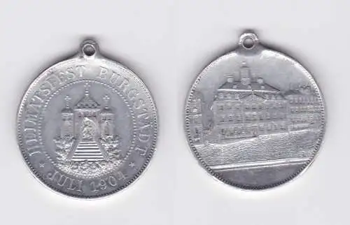 seltene Aluminium Medaille Heimatfest Burgstädt Juli 1904 (156113)