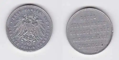 alte Aluminium Reklame Mark Bode Panzer Schränke AG Hannover Berlin  (151100)