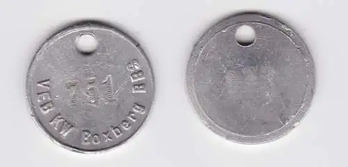 alte Aluminium Wertmarke VEB KW Boxberg BBS  (151749)
