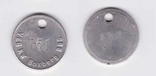 alte Aluminium Wertmarke VEB KW Boxberg BBS  (157096)