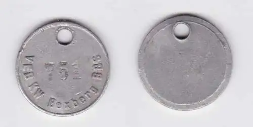 alte Aluminium Wertmarke VEB KW Boxberg BBS  (155741)