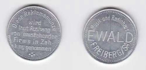 Aluminium Wertmarke Musik & Radiohaus Ewald Freiberg in Sachsen (151925)