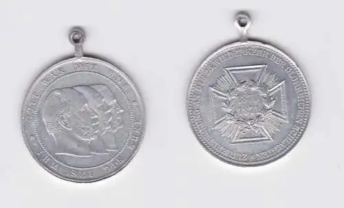 Preussen Aluminium Medaille Erinnerung an den Deutsch franz. Krieg 1871 (150480)