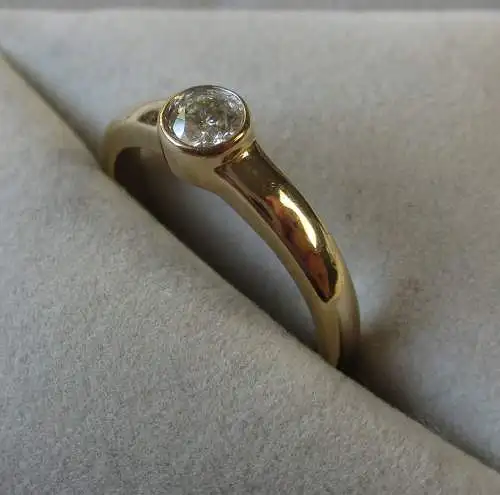 hochwertiger Damen Ring 585er Gold mit Diamant Brillant 0,25 Karat (103416)