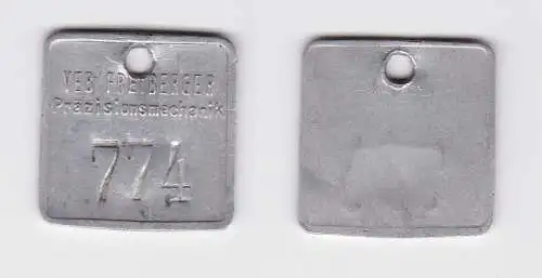 alte Aluminium Wertmarke VEB Freiberger Präzisionsmechanik  (153851)