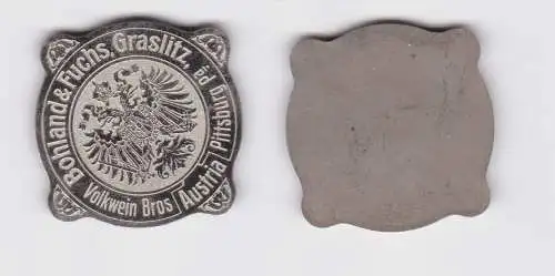 Firmen Plakette Werbung Reklame Bohland & Fuchs Graslitz Austria (150627)