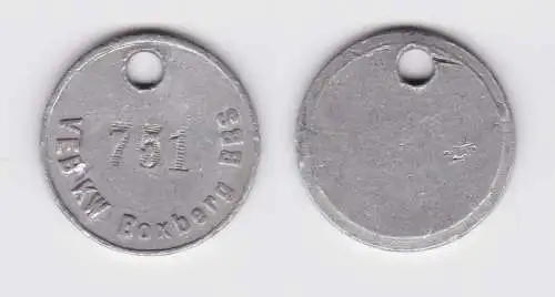 alte Aluminium Wertmarke VEB KW Boxberg BBS  (157825)