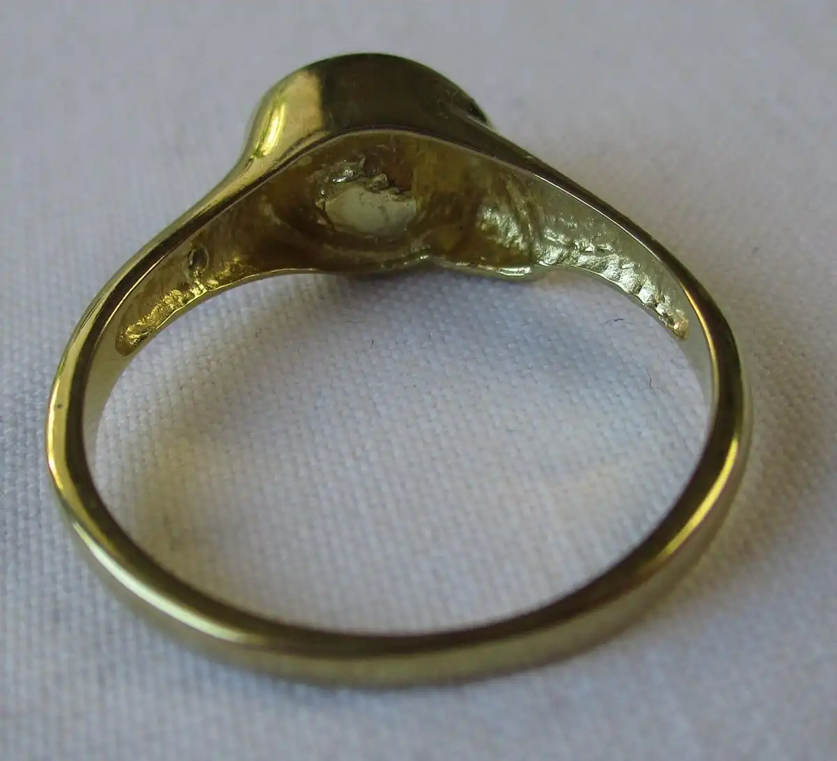 eleganter Damen Ring 333er Gold mit Diamantsplitter und Perle (108382) 3