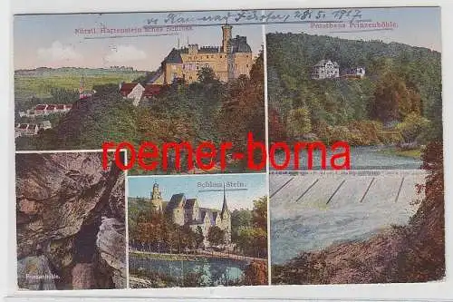 74549 Mehrbild Ak Fürstl Hartenstein´sches Schloss, Forsthaus Prinzenhöhle 1917