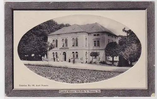 67243 Rahmen Ak Gasthof Kloster Alt-Zella bei Nossen in Sachsen 1912