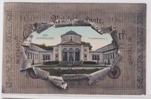 94247 Banknoten Ak Bad Oeynhausen Thermalbadehaus 1908