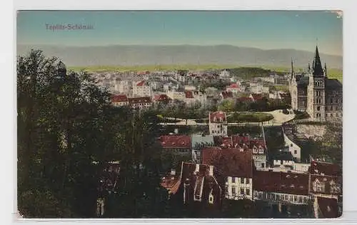 93374 AK Teplitz-Schönau - Totalansicht mit Kirche 1910