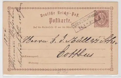 97359 DR Ganzsachen Postkarte Plattenfehler P1/B14 Neustadt - Cottbus 1874