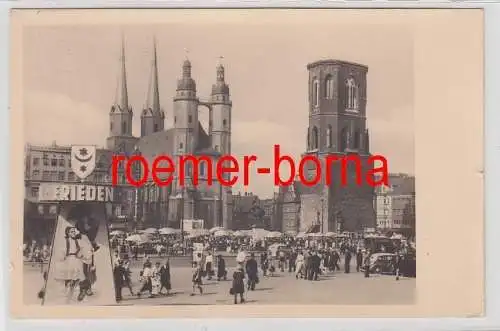 77259 Ak Der Markt zu Halle Markttag 1955