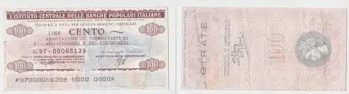 100 Lire Banknote Italien Italia Istituto Centrale delle Banche Popolai (155861)