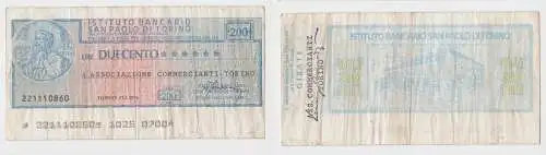 200 Lire Banknote Italien Italia Istituto Bancario San Paolo di Torino (155893)