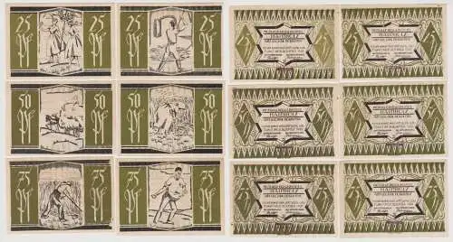 6 Banknoten Notgeld Gemeinde Hainholz 1921 (152103)
