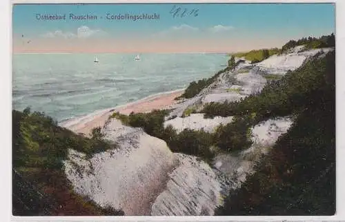 907876 AK Ostseebad Rauschen (Swetlogorsk) - Cordollingschlucht 1916