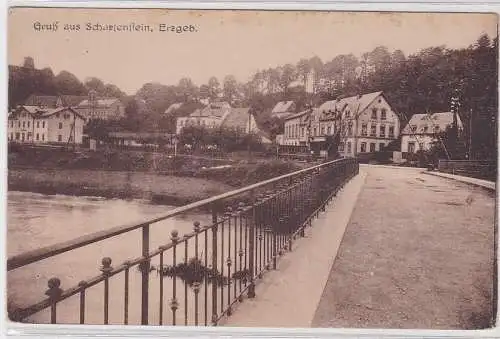 36660 Ak Gruß aus Scharfenstein im Erzgebirge um 1930