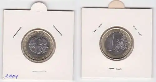 1 Euro Bi-Metall Münze Monaco 2001 Fürst Rainier III. und Prinz Albert (124734)