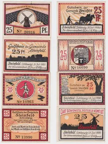 4 Banknoten Notgeld Gemeinde Steinfeld 31.7.1920 (120265)