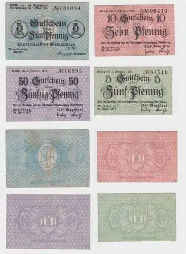 5 - 50 Pfennig Banknote Notgeld Stadt Memmingen und Merseburg (135900)